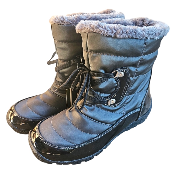 MAINE WOODS Womens Kimberely Boots Black Winter Rain Size 8M NEW - Picture 1 of 11